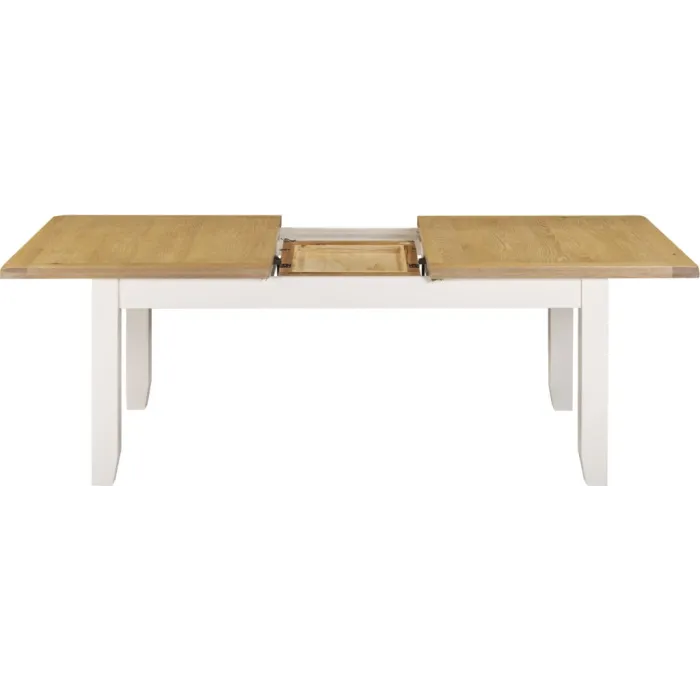 Windsor Large Extending Dining Table - Ivory/Oak