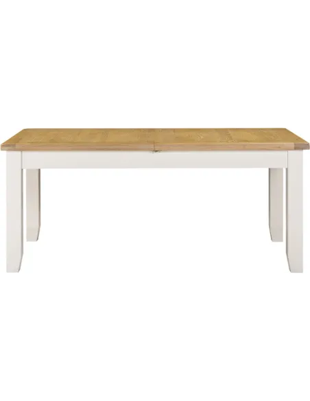 Windsor Large Extending Dining Table - Ivory/Oak