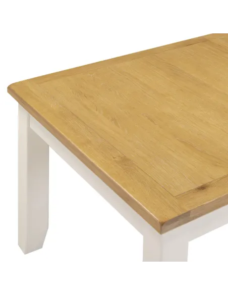 Windsor Large Extending Dining Table - Ivory/Oak