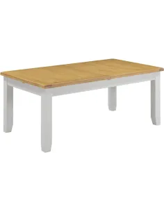 Windsor Large Extending Dining Table - Pebble Grey/Oak 2