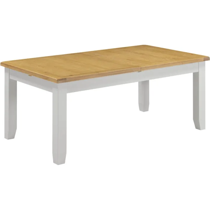 Windsor Large Extending Dining Table - Pebble Grey/Oak