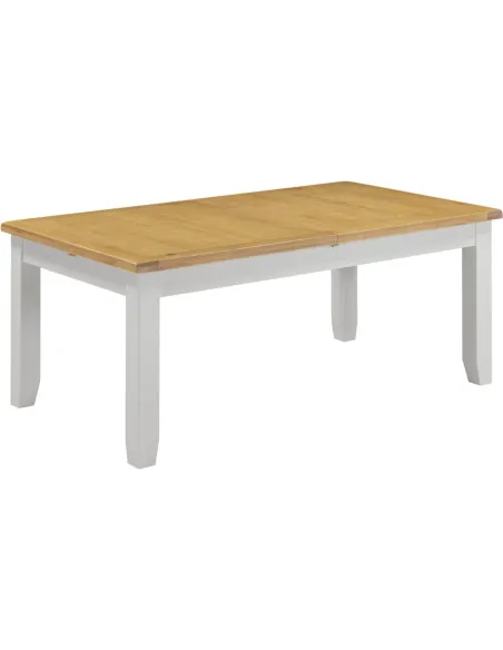 Windsor Large Extending Dining Table - Pebble Grey/Oak