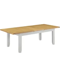 Windsor Large Extending Dining Table - Pebble Grey/Oak