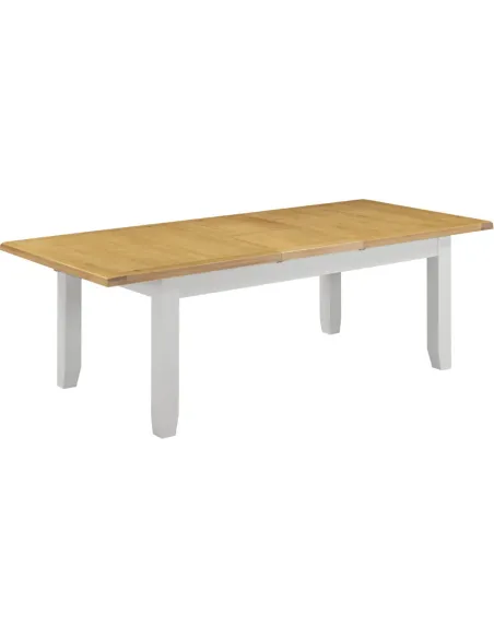 Windsor Large Extending Dining Table - Pebble Grey/Oak