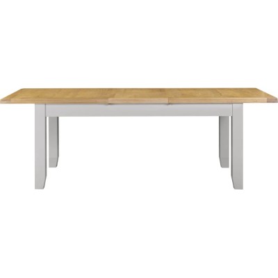 Windsor Large Extending Dining Table - Pebble Grey/Oak