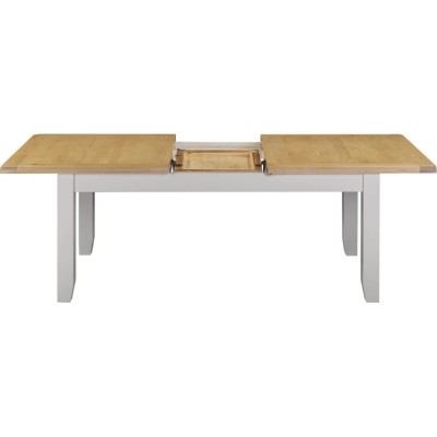 Windsor Large Extending Dining Table - Pebble Grey/Oak