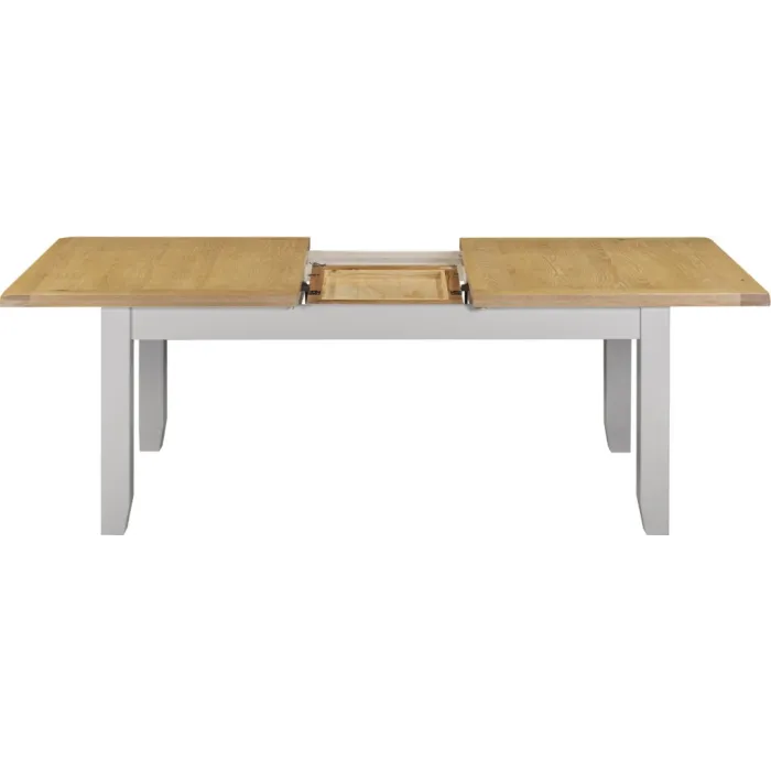 Windsor Large Extending Dining Table - Pebble Grey/Oak