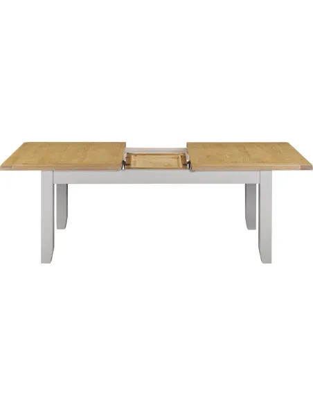 Windsor Large Extending Dining Table - Pebble Grey/Oak