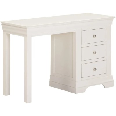 Bordeaux 3 Drawer Dressing Table Set - Ivory/Oat Fabric