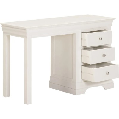 Bordeaux 3 Drawer Dressing Table Set - Ivory/Oat Fabric