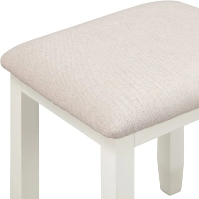 Bordeaux 3 Drawer Dressing Table Set - Ivory/Oat Fabric