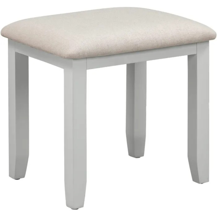 Bordeaux 3 Drawer Dressing Table Set - Pebble Grey/Oak Fabric