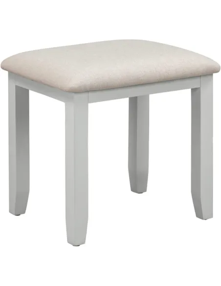 Bordeaux 3 Drawer Dressing Table Set - Pebble Grey/Oak Fabric