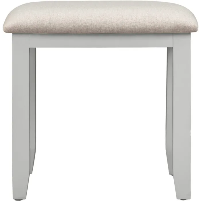 Bordeaux 3 Drawer Dressing Table Set - Pebble Grey/Oak Fabric