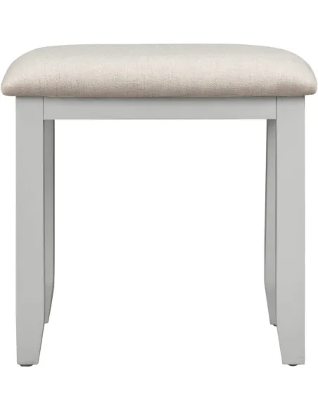 Bordeaux 3 Drawer Dressing Table Set - Pebble Grey/Oak Fabric