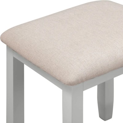 Bordeaux 3 Drawer Dressing Table Set - Pebble Grey/Oak Fabric