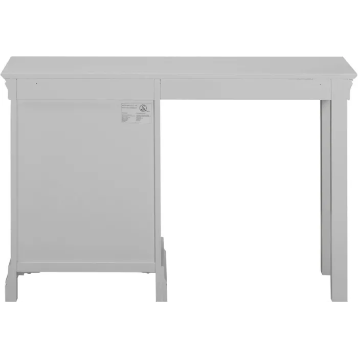 Bordeaux 3 Drawer Dressing Table Set - Pebble Grey/Oak Fabric