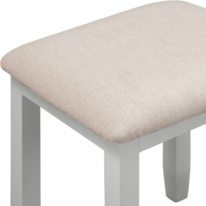 Bordeaux Dressing Table Stool - Pebble Grey