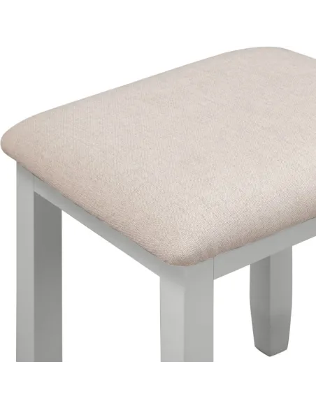 Bordeaux Dressing Table Stool - Pebble Grey
