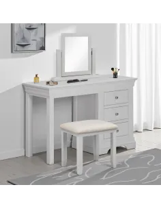 Bordeaux 3 Drawer Dressing Table - Pebble Grey
