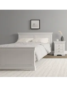 Bordeaux 4ft6 High Foot End Bedframe - Ivory