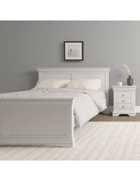 Bordeaux 4ft6 High Foot End Bedframe - Ivory