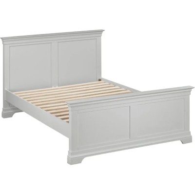 Bordeaux 4ft6 High Foot End Bedframe - Pebble Grey