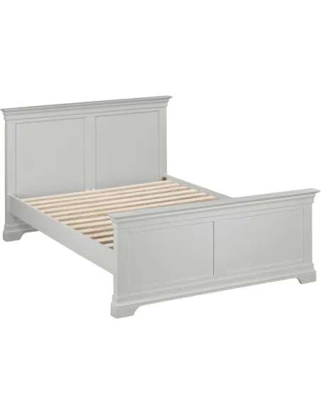 Bordeaux 4ft6 High Foot End Bedframe - Pebble Grey