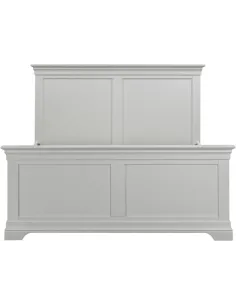 Bordeaux 4ft6 High Foot End Bedframe - Pebble Grey 2