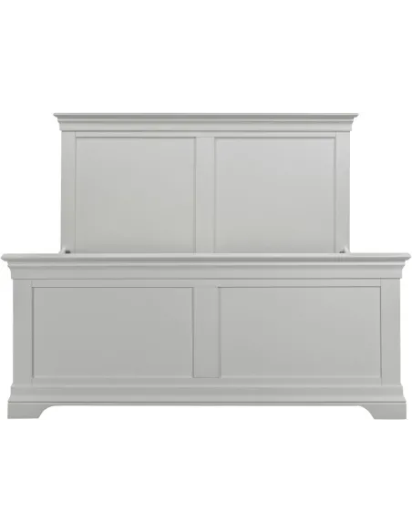 Bordeaux 4ft6 High Foot End Bedframe - Pebble Grey