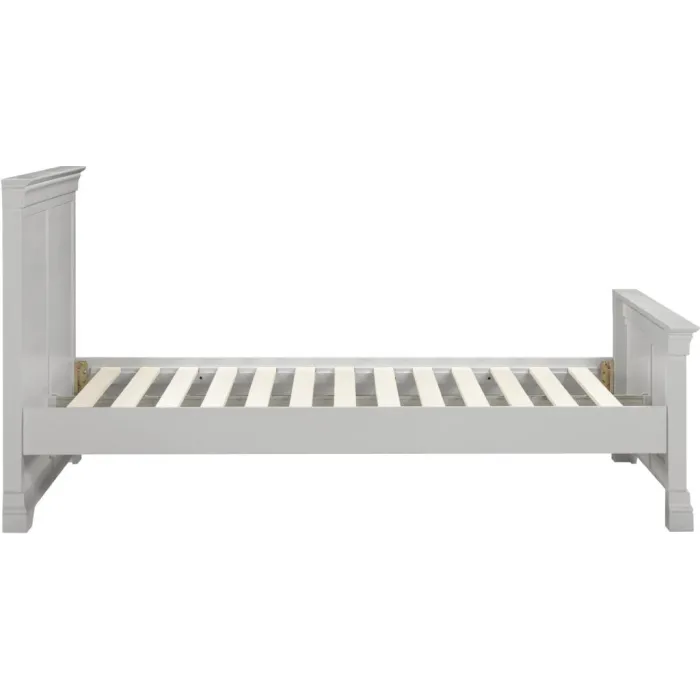 Bordeaux 4ft6 High Foot End Bedframe - Pebble Grey