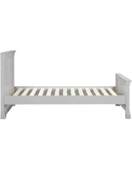 Bordeaux 4ft6 High Foot End Bedframe - Pebble Grey