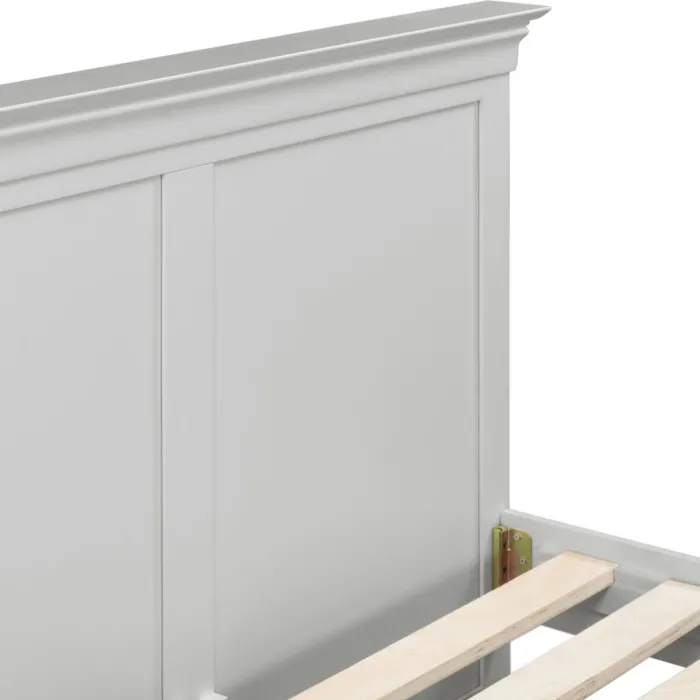Bordeaux 4ft6 High Foot End Bedframe - Pebble Grey