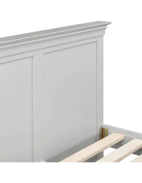 Bordeaux 4ft6 High Foot End Bedframe - Pebble Grey