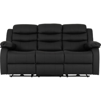 Roma 3+2 Electric Recliner Sofa Suite - Black PU