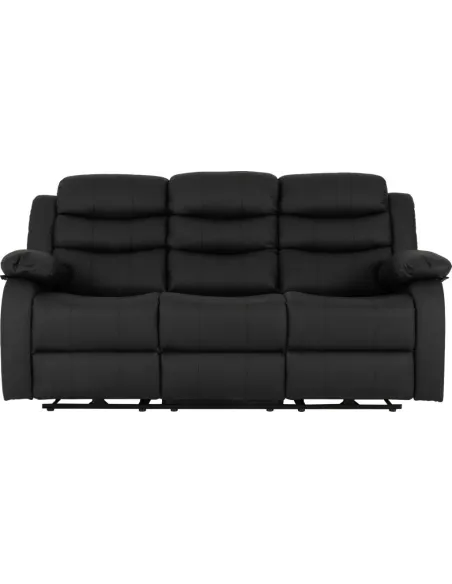 Roma 3+2 Electric Recliner Sofa Suite - Black PU