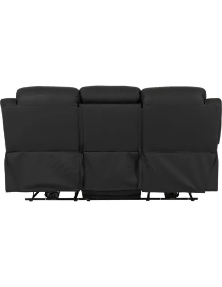 Roma 3+2 Electric Recliner Sofa Suite - Black PU