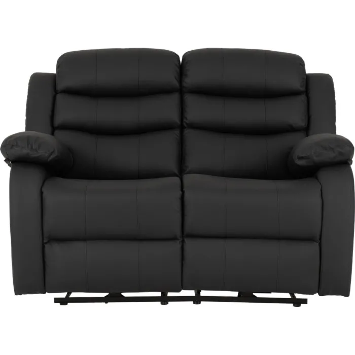 Roma 3+2 Electric Recliner Sofa Suite - Black PU