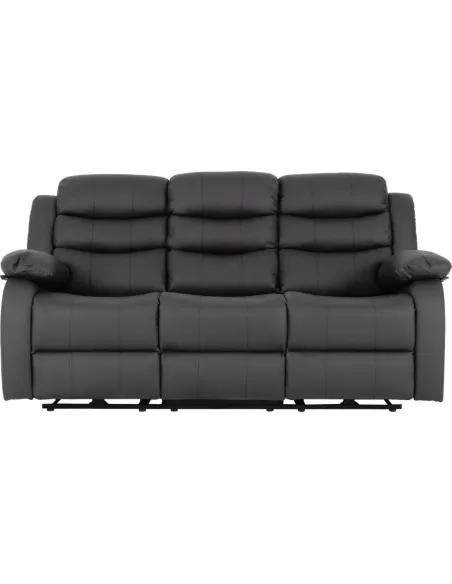 Roma 3+2 Electric Recliner Sofa Suite - Grey Pu