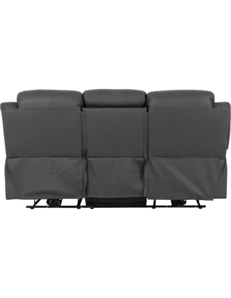 Roma 3+2 Electric Recliner Sofa Suite - Grey Pu