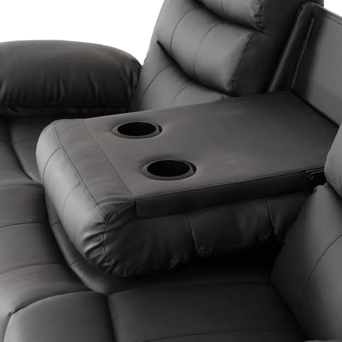 Roma 3+2 Electric Recliner Sofa Suite - Grey Pu