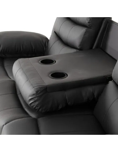 Roma 3+2 Electric Recliner Sofa Suite - Grey Pu