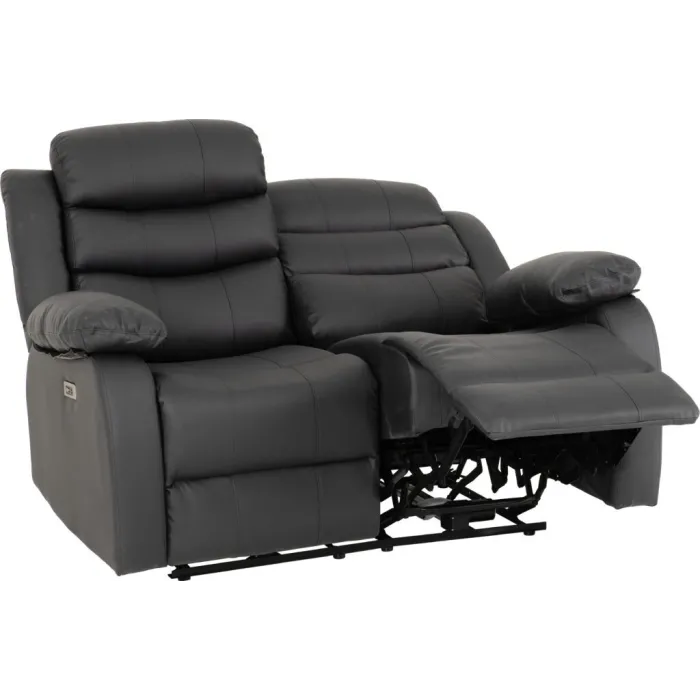 Roma 3+2 Electric Recliner Sofa Suite - Grey Pu