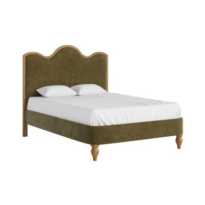 Verona 4ft6 Bedframe - Green/Oak