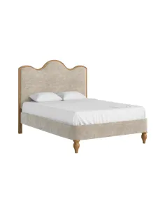 Verona 4ft6 Bedframe - Oatmeal/Oak