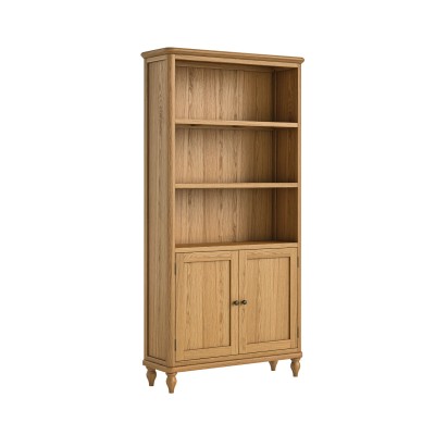 Verona Large Bookcase With Door - Oak