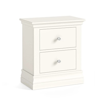Burgundy 2 Drawer Bedside Locker - Coconut Milk