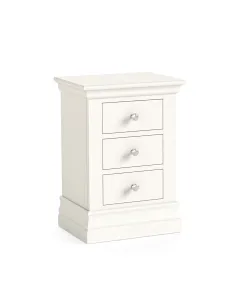 Burgundy 3 Drawer Bedside Locker - Coconut Milk