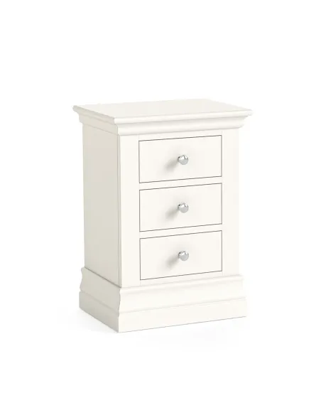 Burgundy 3 Drawer Bedside Locker - Coconut Milk