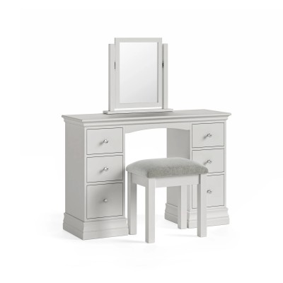 Burgundy Stool  - Light Grey